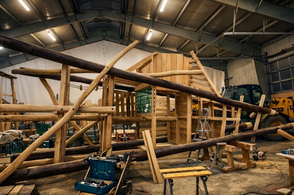 Werkstatt von Naturholz Kästner – Herstellung von Spielgeräten aus Robinienholz